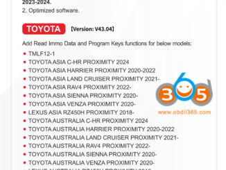 OBDSTAR Update Toyota 2024